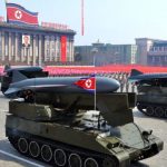 На параде в КНДР продемонстрировали баллистическую ракету для субмарин
