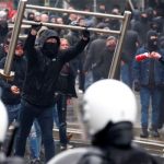 На акции протеста в Брюсселе произошли столкновения демонстрантов с полицией
