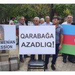 В Марнеули проходит акция «Конец оккупации – свобода Карабаху, затем мир»