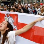 В Нью-Йорке прошел митинг в поддержку протестов в Беларуси
