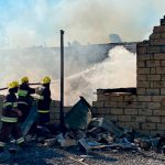 Сброшенные армянами снаряды стали причиной пожара на гражданских объектах
