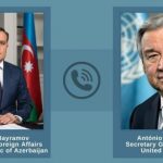 Состоялся телефонный разговор между Джейхуном Байрамовым и генсеком ООН Антониу Гутерришем
