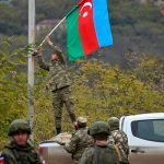 Азербайджанские военные украсили город Лачин флагами