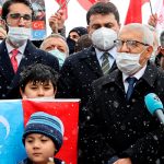 У посольства Китая в Анкаре прошла акция в поддержку уйгуров