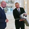 Ильхам Алиев вручил Шарлю Мишелю книгу "Карабах до и после оккупации"