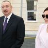 Ильхам и Мехрибан Алиевы на открытии памятника Муслиму Магомаеву