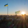 Над Киевом подняли флаг Казахстана