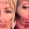 Женщина не смогла стереть временную татуировку после Хэллоуина