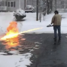 Российский депутат предложил топить лед на улицах огнеметом