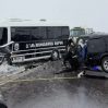 Служебный автобус сопровождения Пашиняна попал в ДТП Служебный автобус сопровождения Пашиняна попал в ДТП